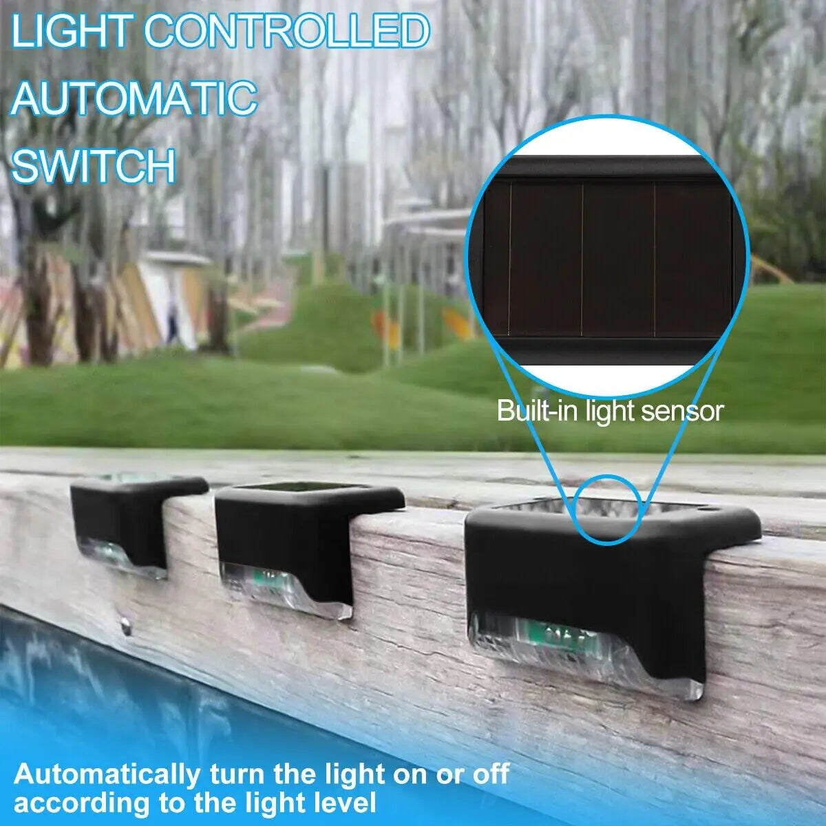 Solar Deck Lights 8-Pack | Waterproof LED Step Lights for Stairs & Fence