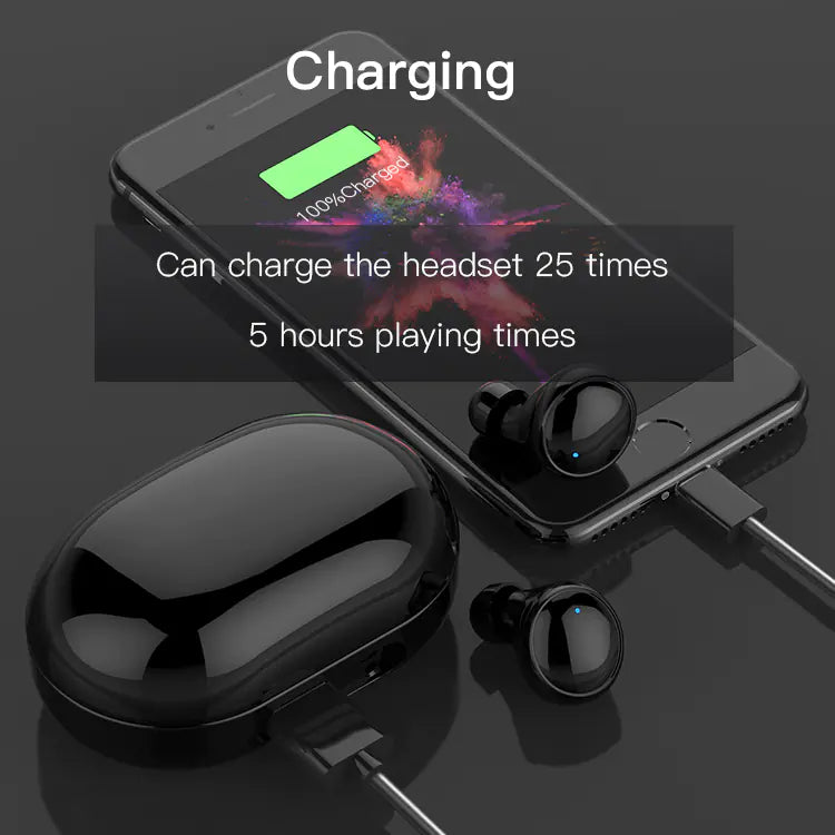 Wireless Earbuds Bluetooth 5.0 | IPX7 Waterproof with Charging Case