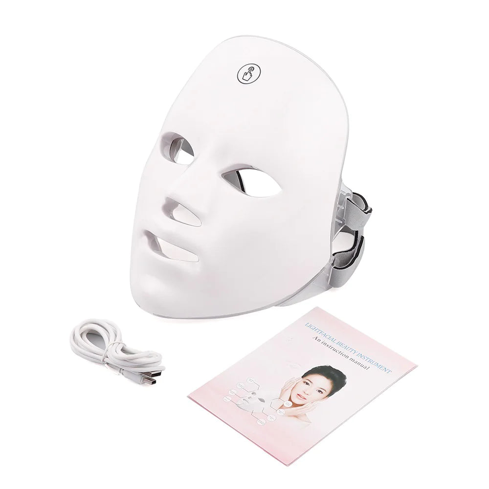 LED Light Therapy Facial Device - Skin Rejuvenation & Anti-Aging Beauty Tool