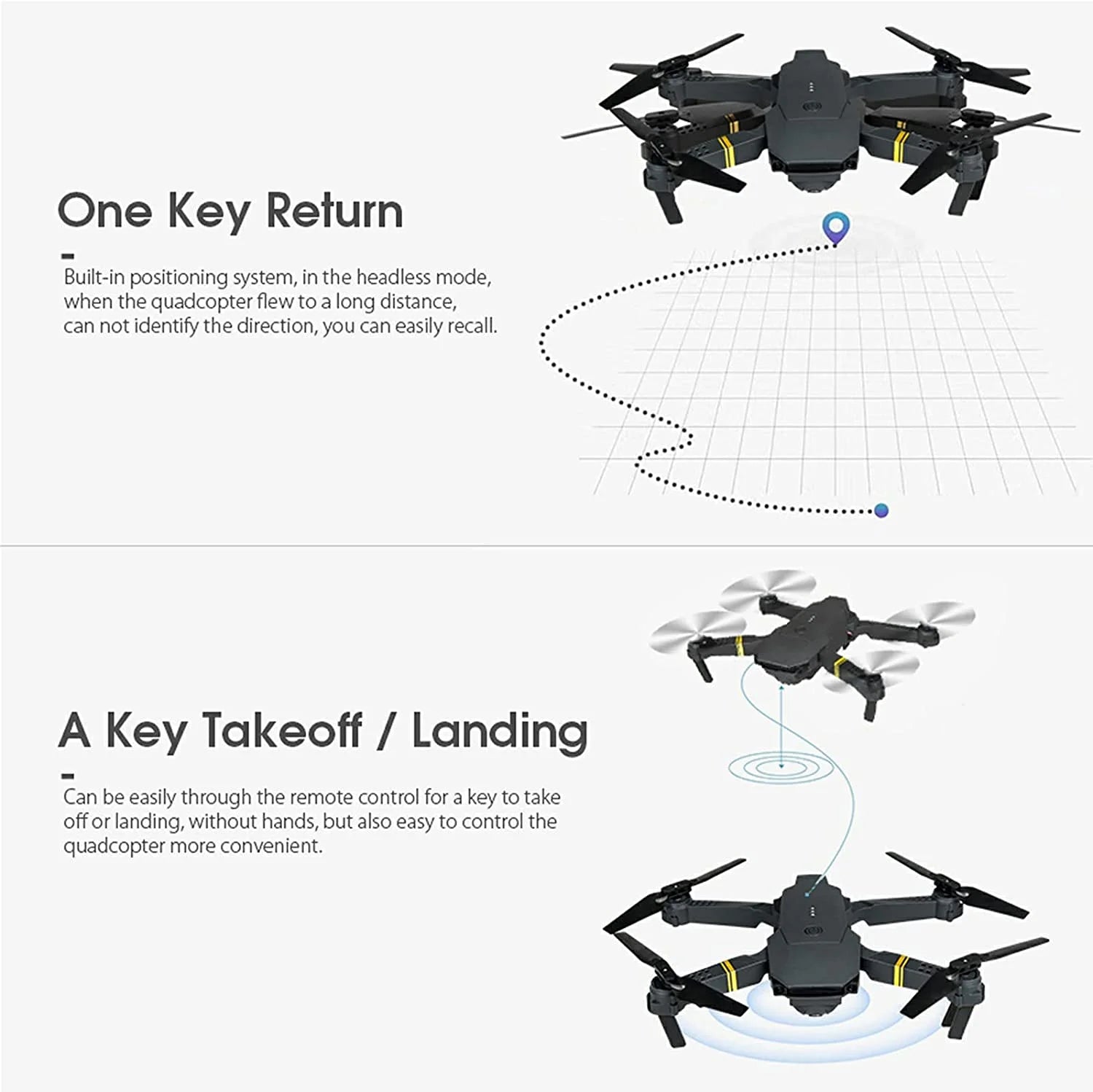 4K HD Dual Camera Foldable Quadcopter Drone with WiFi FPV