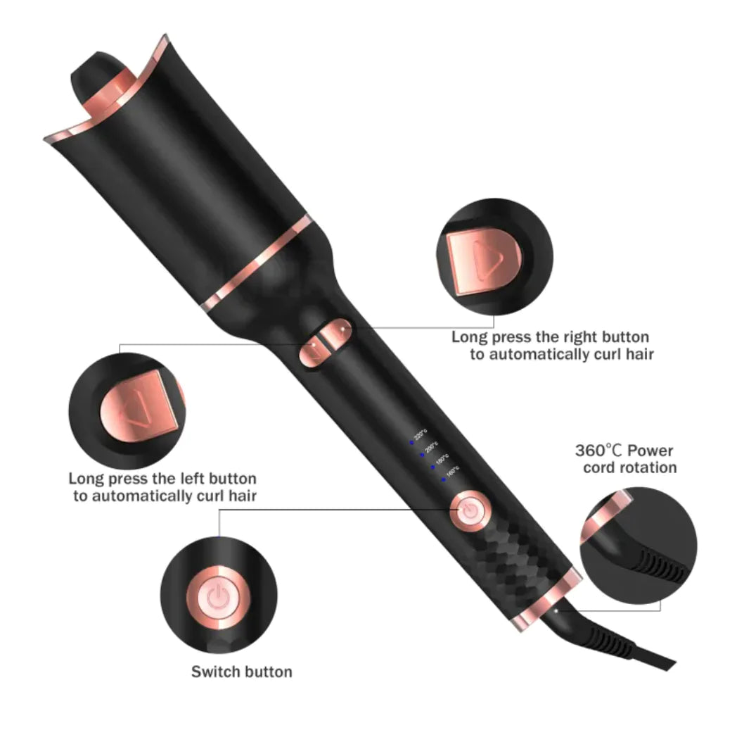 Automatic Rotating Hair Curler | Negative Ion Ceramic Styling Tool