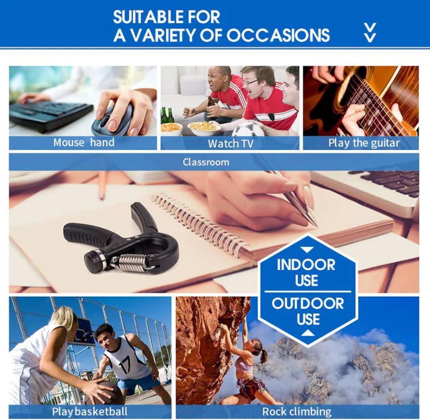 Hand Grip Strengthener | Adjustable 10-60kg Resistance Trainer