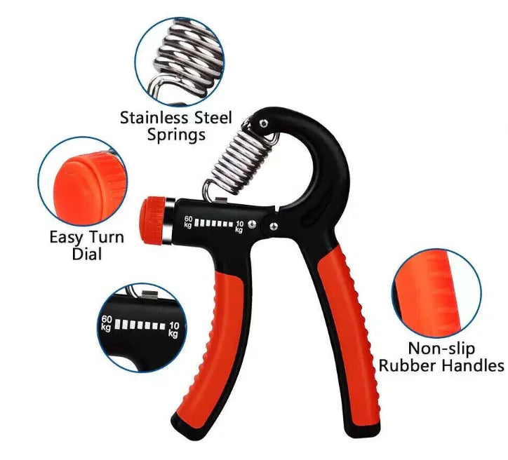 Hand Grip Strengthener | Adjustable 10-60kg Resistance Trainer