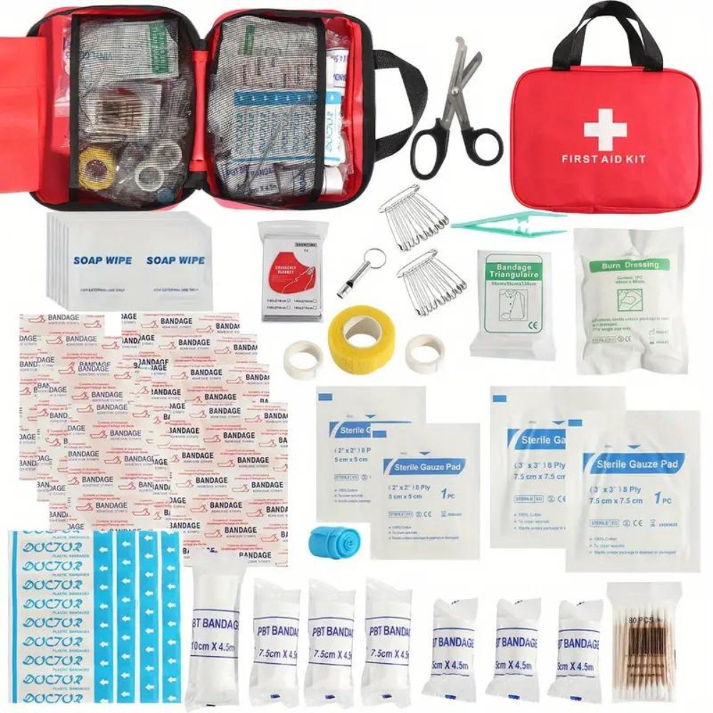 173-Piece First Aid Kit - Portable Emergency Supplies for Outdoor Activities